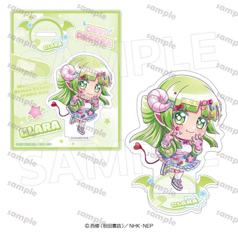 Chào mừng bạn đến với Demon School Iruma-kun Acrylic Stand Demon Trang trí hình Chibi với bảng nền