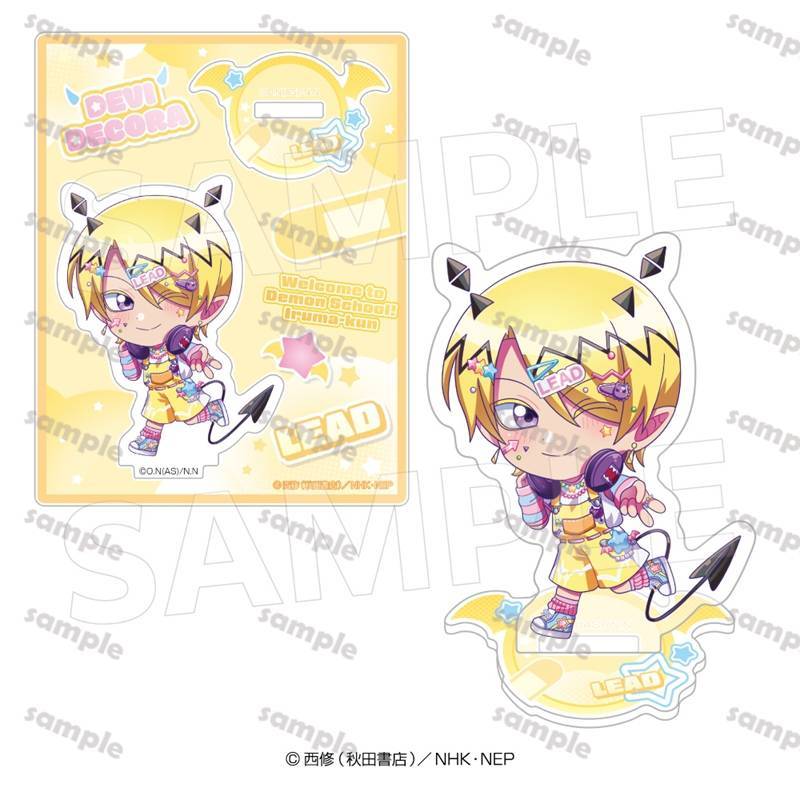 Chào mừng bạn đến với Demon School Iruma-kun Acrylic Stand Demon Trang trí hình Chibi với bảng nền