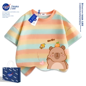 🚀Xu hướng hot 2026 🚀 Áo thun trẻ em họa tiết Capybara NASA — Unisex — Giao hàng ngay