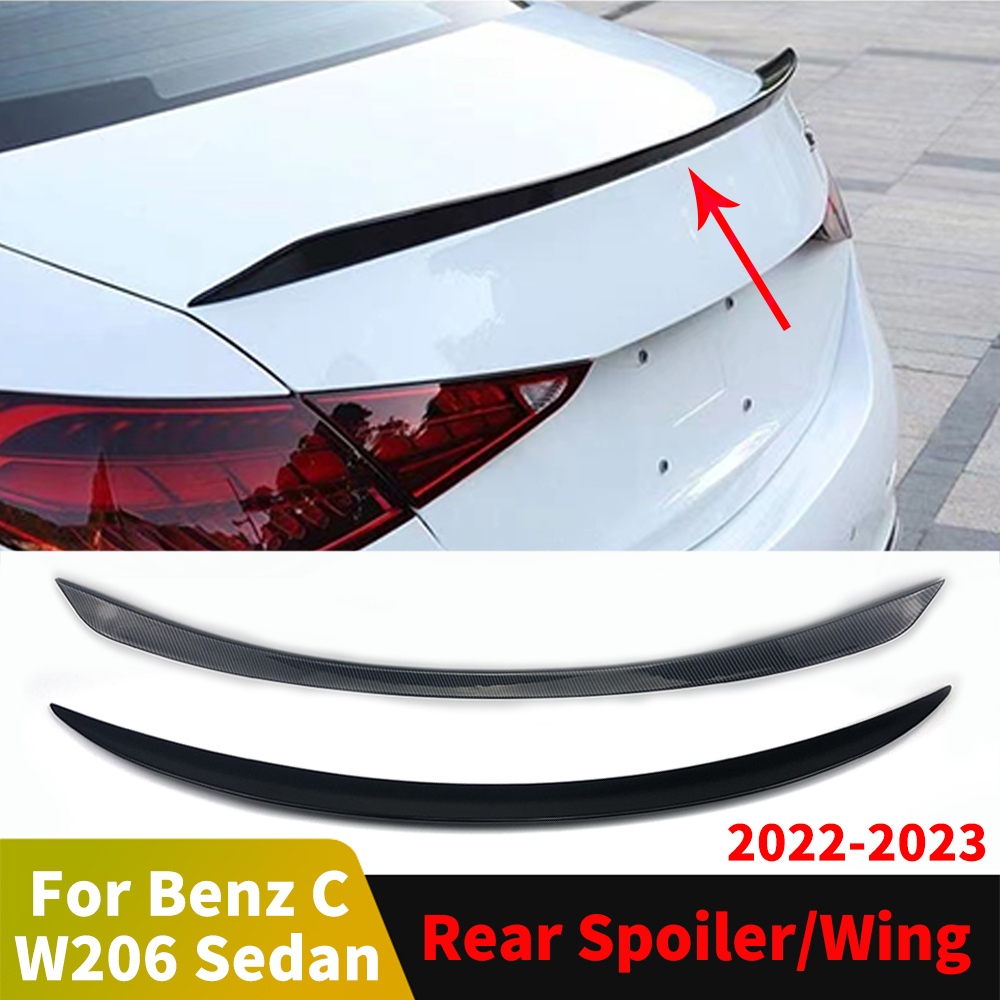 Cánh lướt gió phía sau Cánh chắn gió Sửa đổi cho Mercedes Benz C W206 Sedan 4 cửa 2022 2023 C200 C220 C300 AMG C63 Phong cách Trunk Boot Lip