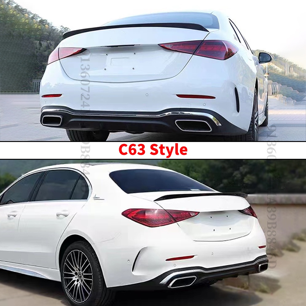 Cánh lướt gió phía sau Cánh chắn gió Sửa đổi cho Mercedes Benz C W206 Sedan 4 cửa 2022 2023 C200 C220 C300 AMG C63 Phong cách Trunk Boot Lip