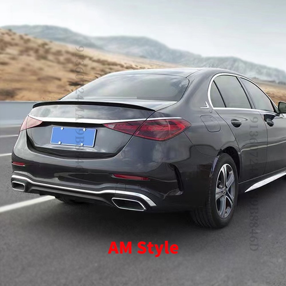 Cánh lướt gió phía sau Cánh chắn gió Sửa đổi cho Mercedes Benz C W206 Sedan 4 cửa 2022 2023 C200 C220 C300 AMG C63 Phong cách Trunk Boot Lip