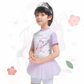 KUKE HOME Trẻ em thể thao ngắn tay áo đầm ngắn tay áo tốc độ khô thoáng khí