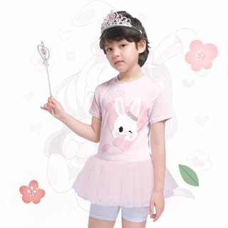 KUKE HOME Trẻ em thể thao ngắn tay áo đầm ngắn tay áo tốc độ khô thoáng khí