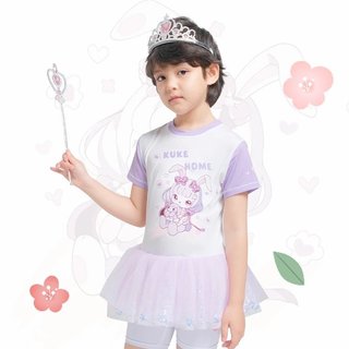 KUKE HOME Trẻ em thể thao ngắn tay áo đầm ngắn tay áo tốc độ khô thoáng khí