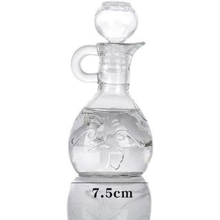 [Phong cách hoàng gia] Nồi dầu thủy tinh đầu chim nhỏ, Chai giấm & nước tương, Gia vị có nắp đậy & Hộp đựng chất lỏng!