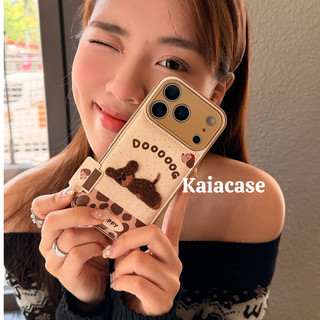 Bảo Vệ Toàn Diện Ống Kính Dễ Thương Sang Trọng Chó Con Da Báo Da Mềm Ốp Lưng Điện Thoại iPhone 17Promax 17Pro 13 14 15 16 Pro Max Chống Sốc Ngọt Ngào Nữ Tính Nữ Vỏ Điện Thoại Di Động