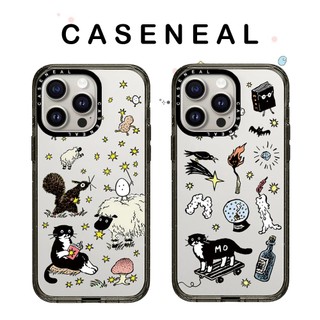 CASENEAL Tea Cat Vỏ Điện Thoại Acrylic Chất Lượng Cao Thích Hợp Cho iPhone 17ProMax 17pro 17 air 16promax 16 15promax 15 14promax 13 13promax Ốp Lưng Cứng Chống Rơi Thời Trang