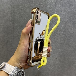 Ốp Lưng Cho OPPO A74 4G A95 4G Vỏ Điện Thoại TPU Mạ Điện Cao Cấp Chống Rơi Thẩm Mỹ Và Sáng Tạo Thiết Kế Trái Cây Dây Treo Miễn Phí