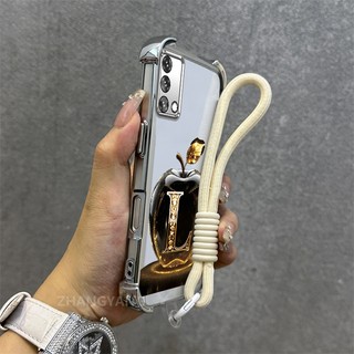 Ốp Lưng Cho OPPO A74 4G A95 4G Vỏ Điện Thoại TPU Mạ Điện Cao Cấp Chống Rơi Thẩm Mỹ Và Sáng Tạo Thiết Kế Trái Cây Dây Treo Miễn Phí