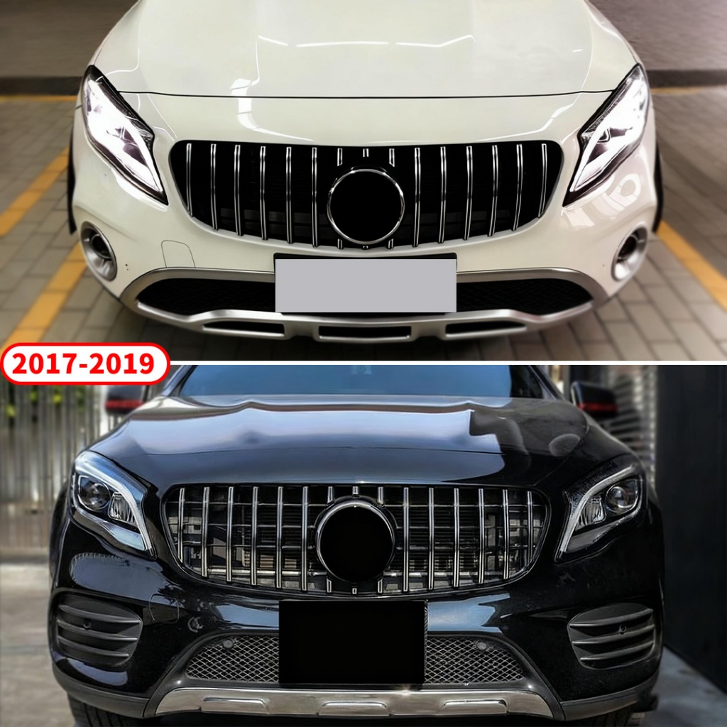 Sửa Đổi Hood Đầu Vào Lưới Viền Tạo Kiểu Trước Lưới Tản Nhiệt Đua Lưới Tản Nhiệt Cho Xe Mercedes Benz GLA X156 2014 2015 2016 2017 2018 2019 Facelift Body Kit
