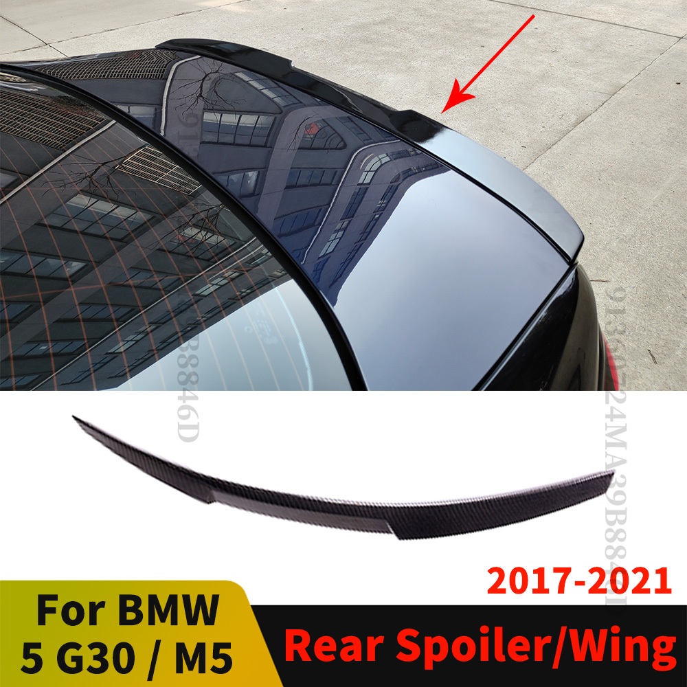 Đua Xe Thể Thao Đuôi Boot Môi Phía Sau Thân Cây Cánh Cánh Gió Chắn Gió Cho Xe BMW 5 G30 M5 F90 G38 530i 540i 525i 2017 2018 2019 2020 2021 Điều Chỉnh Tái Trang Bị