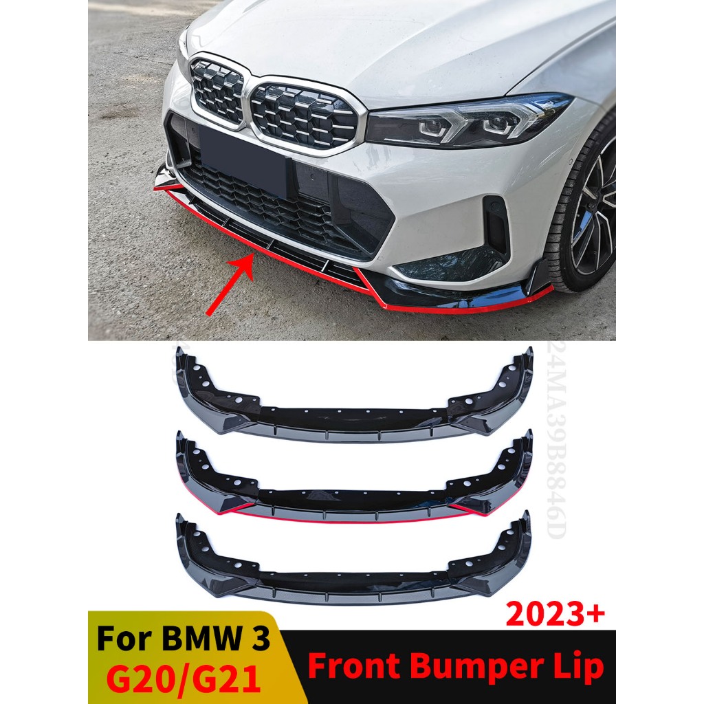 Bộ chia phía trước Ốp lưng Lip Chin Deflector cho BMW 3 Series G20 G21 2023 2024 2025 2026 M Sport hoặc Touring như 330i 320d M340i Facelift Body Kit Phụ kiện điều chỉnh