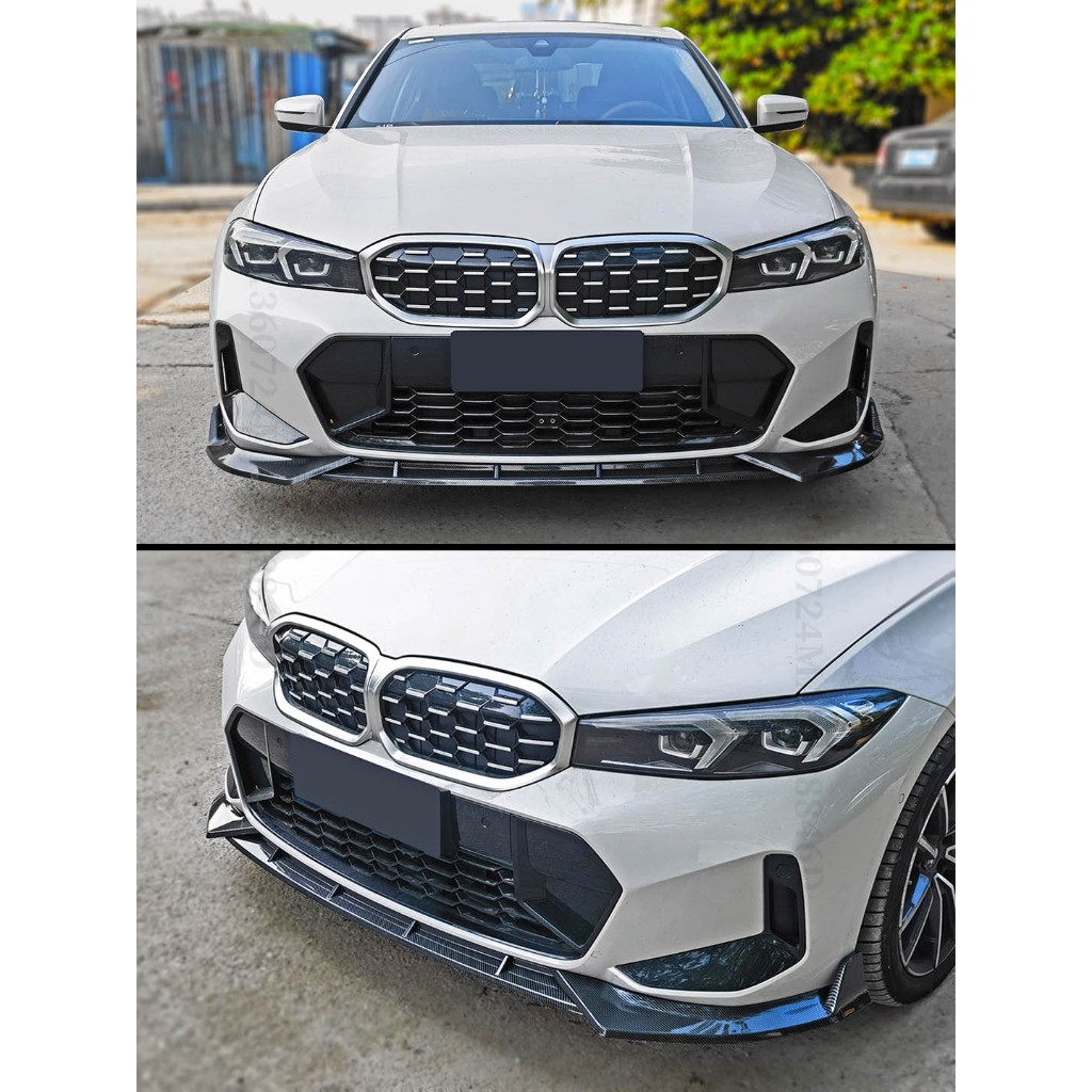 Bộ chia phía trước Ốp lưng Lip Chin Deflector cho BMW 3 Series G20 G21 2023 2024 2025 2026 M Sport hoặc Touring như 330i 320d M340i Facelift Body Kit Phụ kiện điều chỉnh