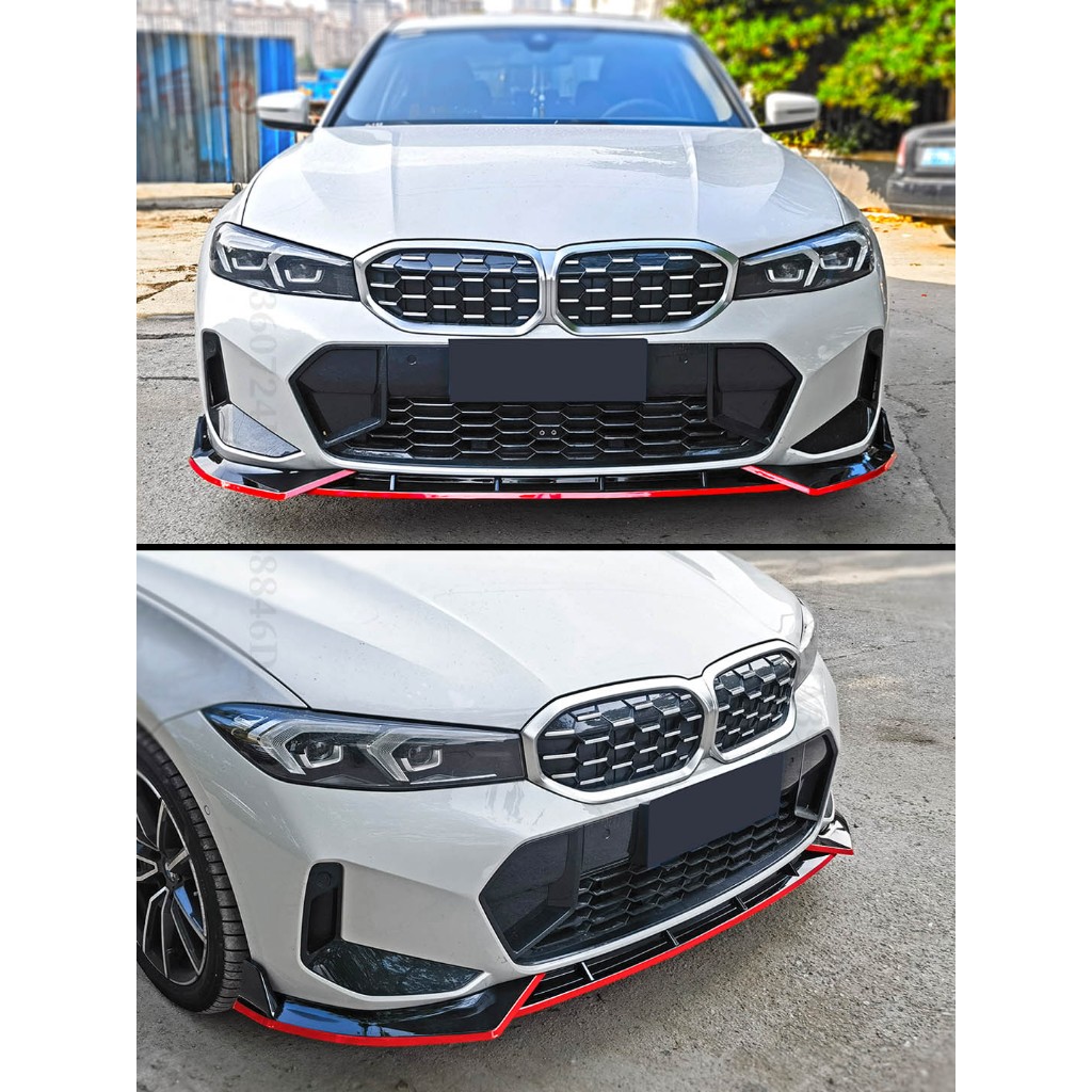 Bộ chia phía trước Ốp lưng Lip Chin Deflector cho BMW 3 Series G20 G21 2023 2024 2025 2026 M Sport hoặc Touring như 330i 320d M340i Facelift Body Kit Phụ kiện điều chỉnh