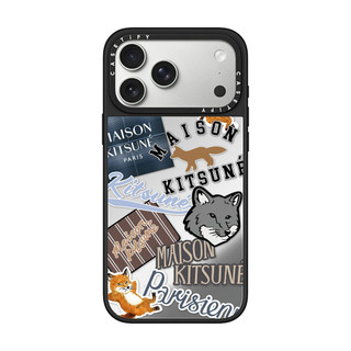 Dành Cho iPhone 17 16 15 Pro Max Maison Kitsune Fox Sticker Case Cho iPhone 13 14 Pro Max Cứng PC Ốp điện thoại iPhone 11 12 Vỏ Gương Chống Sốc