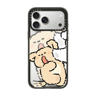 Từ Tính Không Dây Cho iPhone 17 16 15 14 13 Pro Max Plus Chó Và Mèo Đen Nơ Acrylic Cứng PC Ốp điện thoại
