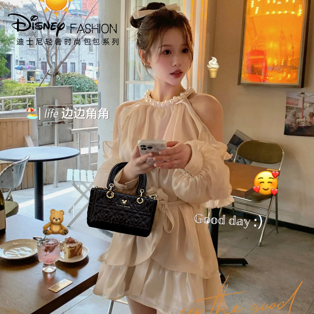 Túi Disney Nữ 2025 Phong Cách Mới Nhẹ Sang Trọng Niche Thu Đông Cao Cấp Messenger Túi Đeo Vai Quà Tặng Sinh Nhật