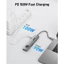 Acer Bộ chuyển đổi đa cổng USB C HUB, Bộ chuyển đổi USB-C sang HDMI 7 trong 1 với 4K @ 60Hz 100W PD 5Gbps 2 * USB-A 3.1 1 * Đầu đọc thẻ SD Type-C 3.1 cho iPhone 17 / 16 / 15 MacBook Pro / air iPad UC721