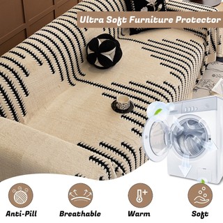 Chăn Sofa Nhung Thích Hợp Cho Trẻ Em Thú Cưng Bốn Mùa Đa Năng Mềm Mại Chống Trơn Trượt Phong Cách Bohemian Có Thể Giặt Sofa Cover