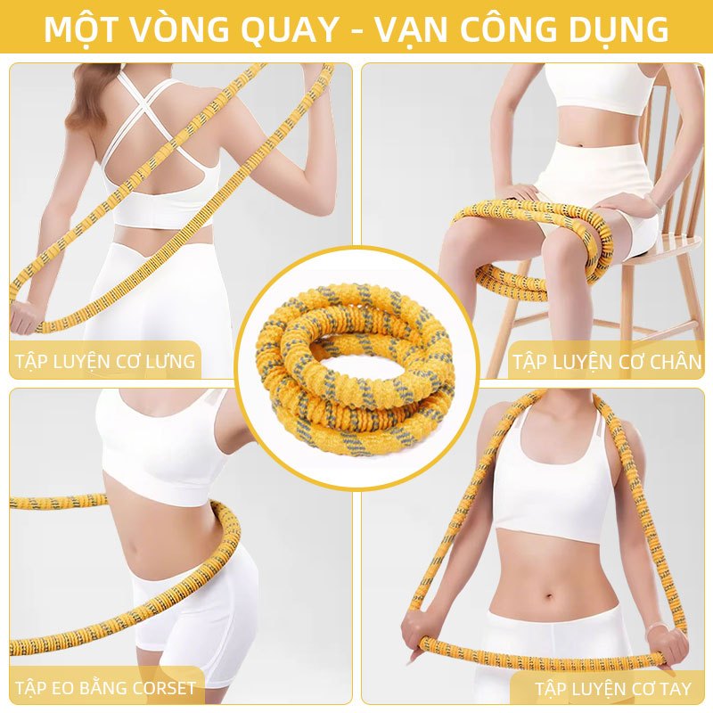 FUYOGI Hula Hoop Bài tập thể dục bụng Mùa xuân Dây Oxford mềm mại và di động