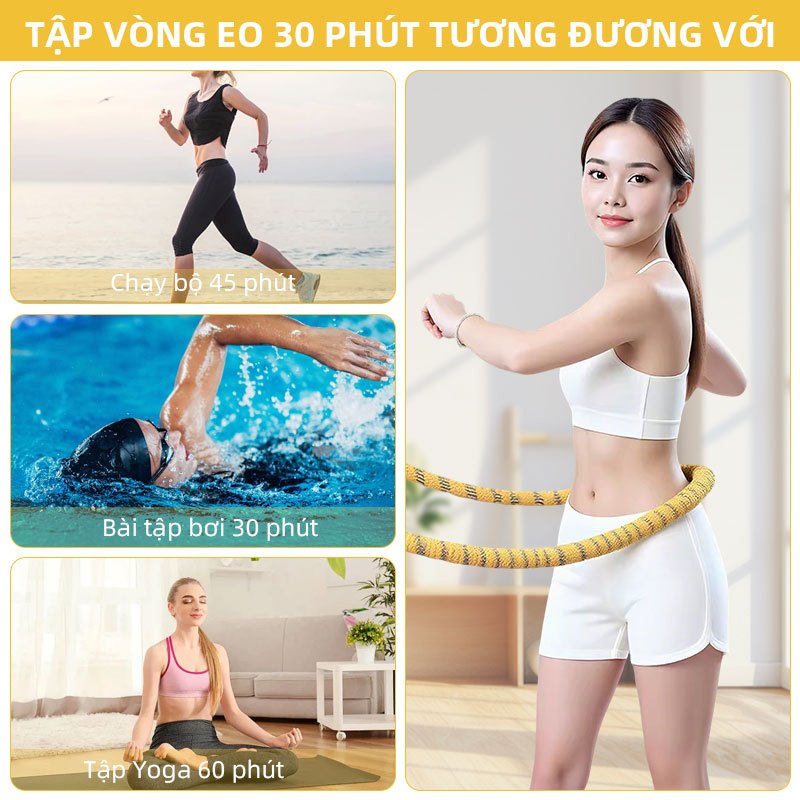 FUYOGI Hula Hoop Bài tập thể dục bụng Mùa xuân Dây Oxford mềm mại và di động