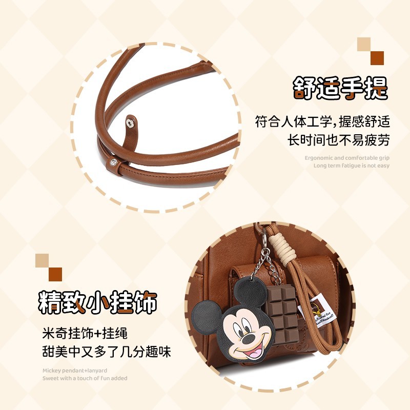 Túi Chính Hãng Disney Nữ 2025 Phong Cách Mới Thu Đông Retro Bowling Túi Melade Quà Tặng Giáng Sinh Cao Cấp