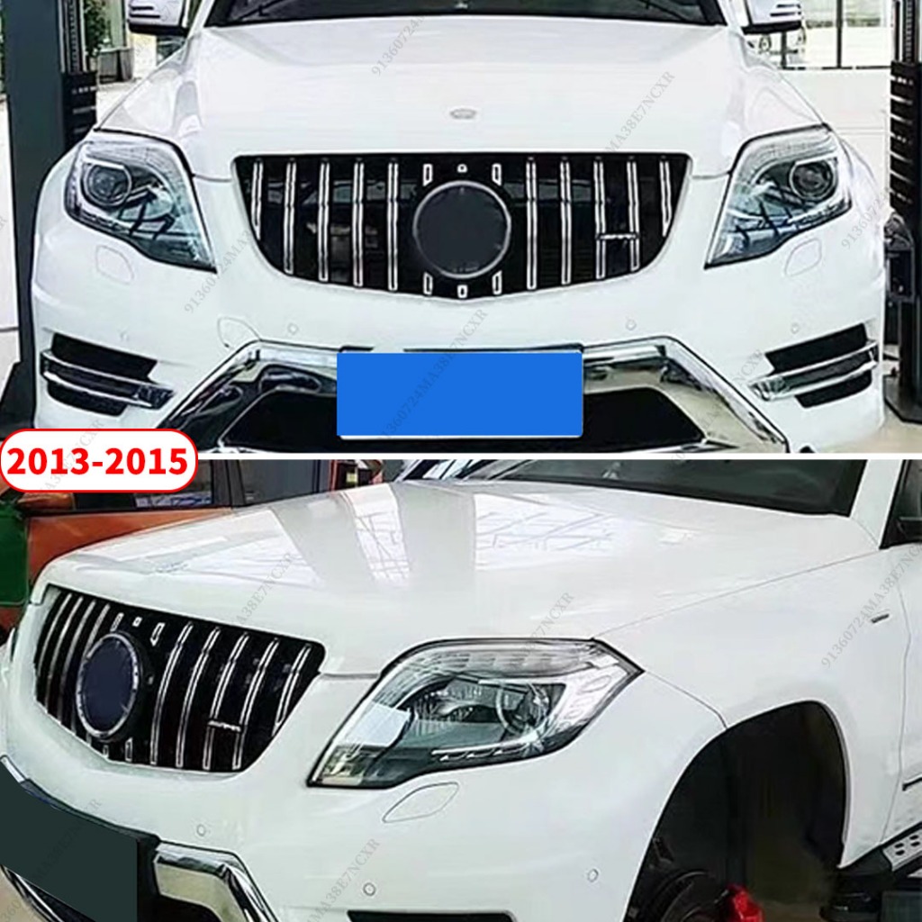 Lưới tản nhiệt đầu vào phía trước Racing Grill cho Mercedes Benz GLK X204 2008 2009 2010 2011 2012 2013 2014 2015 Lưới trên Facelift Sửa đổi một phần thay thế