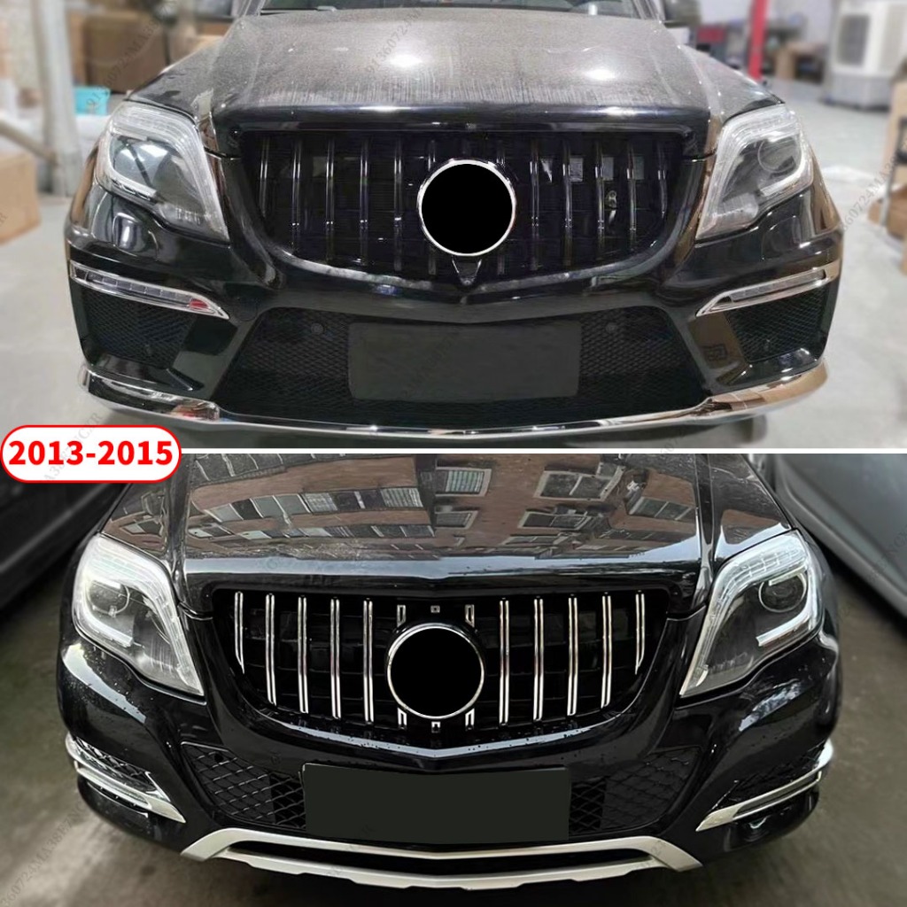 Lưới tản nhiệt đầu vào phía trước Racing Grill cho Mercedes Benz GLK X204 2008 2009 2010 2011 2012 2013 2014 2015 Lưới trên Facelift Sửa đổi một phần thay thế