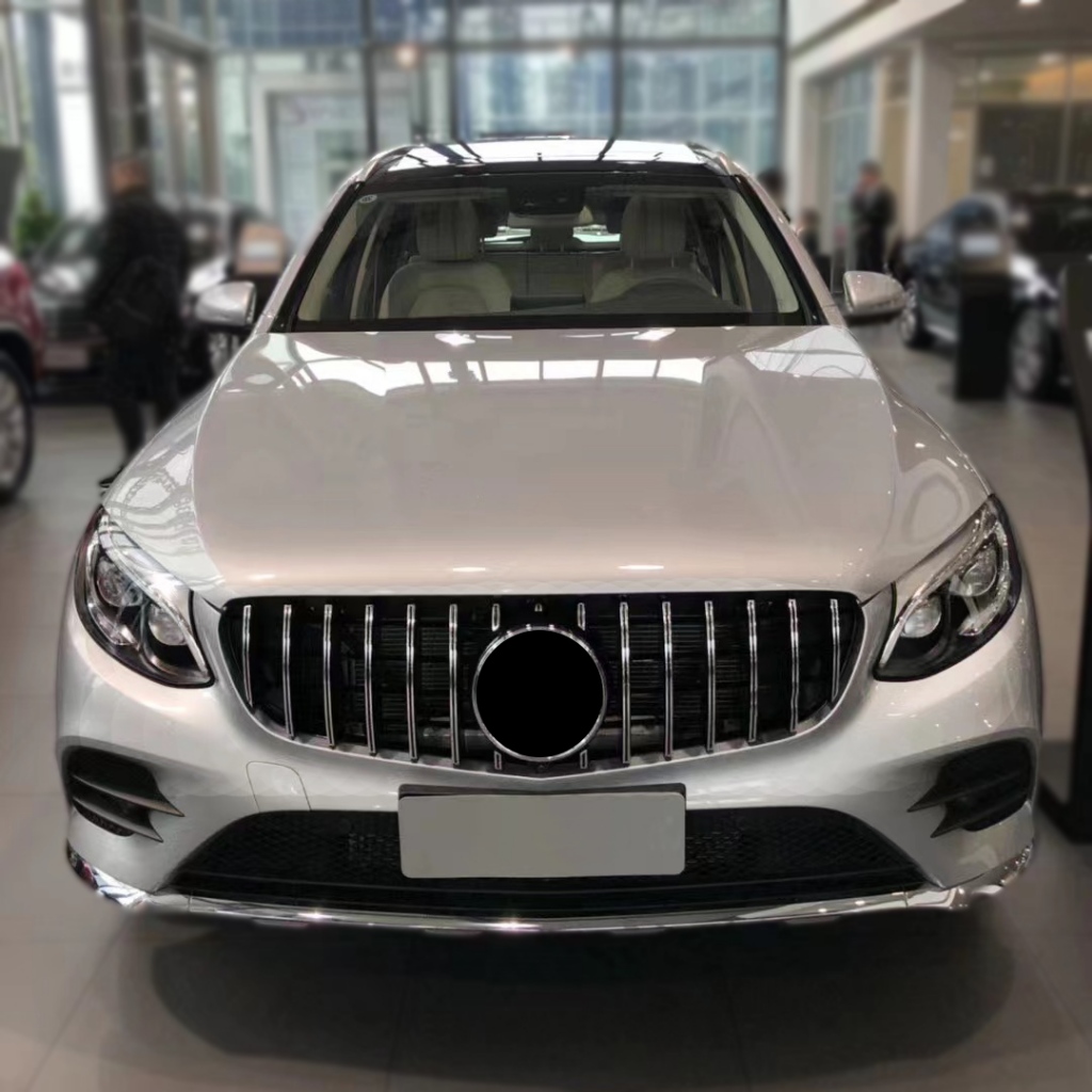 Lưới giữa GT Kim Cương Phong Cách Đầu Vào Trước Lưới Tản Nhiệt Đua Ốp Lưng Nướng Cho Xe Mercedes Benz GLC X253 2015 2016 2017 2018 Ngoại Thất Một Phần Điều Chỉnh
