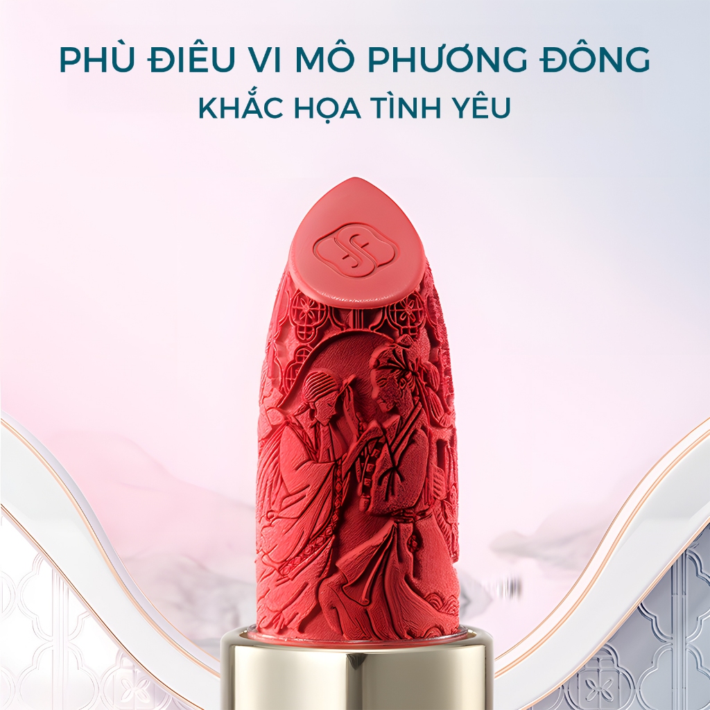 Florasis (Hoa Tây Tử) Son lì khóa tim 2.0 Blooming Rouge Soft Matte Love Lock – Thiết kế cao cấp, lì mịn, dưỡng ẩm
