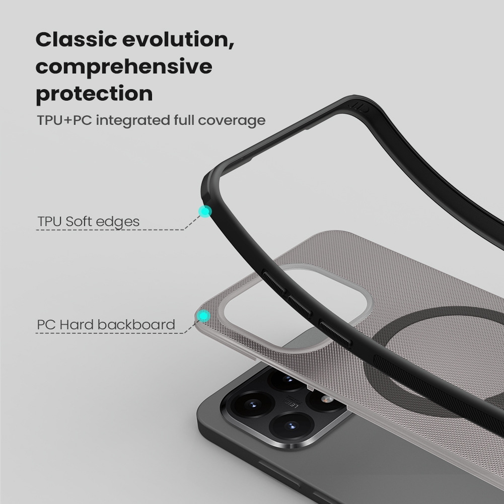 Nillkin Cho Xiaomi 15T Pro / 15T Super Frosted Shield Pro Từ Tính Mờ Nhựa Cứng Ốp lưng Vỏ Bảo Vệ