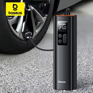 Máy nén khí ô tô Mini Baseus 12V 150PSI Máy bơm lốp ô tô di động Máy bơm hơi kỹ thuật số thông minh cho ô tô Xe đạp Thuyền máy bơm không khí
