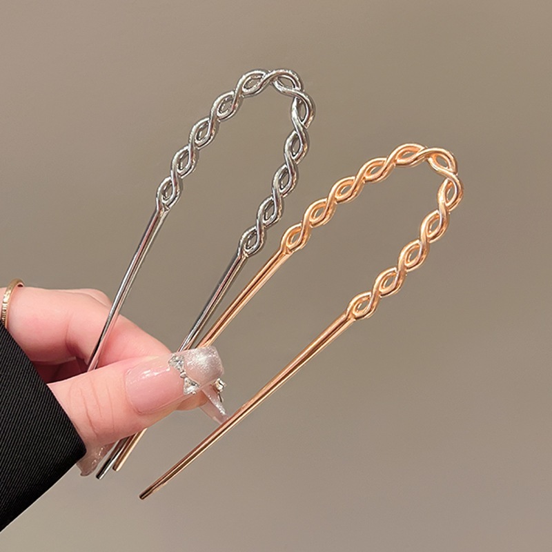 Kẹp Tóc Hình Chữ U Phong Cách Trung Hoa, Thiết kế Hiên Đại Đơn Giản, Dụng Cụ Tiện Ích Cho Tóc Nữ
