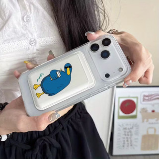 Ốp lưng đựng thẻ vịt cá nhân cho iPhone 13 12 pro 11 15 pro 14 14promax 14 pro 16 pro 16 plus 17 17 pro max 17 air