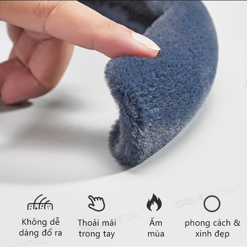 SEAMETAL Ô Tô Vô Lăng Tăng Áp Bao Đa Năng Mùa Đông Ấm Áp Chống Trơn Trượt Nội Thất Tự Động Steer Bảo Vệ Trang Trí Phụ Kiện