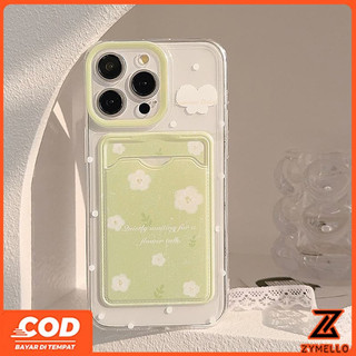 Thích hợp cho Realme Note 60 Note 50 Note 70 Realme C61 Realme C53 C71 Hộp đựng thẻ hoa cúc xanh phong cách Vỏ điện thoại TPU chống sốc