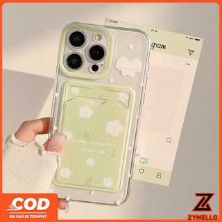 Thích hợp cho Realme Note 60 Note 50 Note 70 Realme C61 Realme C53 C71 Hộp đựng thẻ hoa cúc xanh phong cách Vỏ điện thoại TPU chống sốc