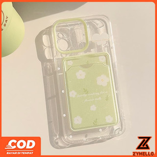 Thích hợp cho Realme Note 60 Note 50 Note 70 Realme C61 Realme C53 C71 Hộp đựng thẻ hoa cúc xanh phong cách Vỏ điện thoại TPU chống sốc