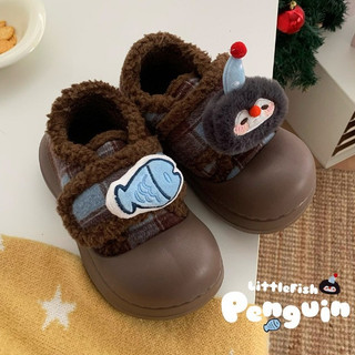 XIXITIAO Giày Cotton Đế Dày Thời Trang Phong Cách Mới Ấm Áp Nữ Mùa Đông Dễ Thương Chim Cánh Cụt Cá