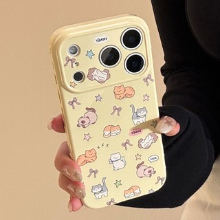 Ốp điện thoại TPU họa tiết mèo nơ cho iPhone 17 Pro max 16 Pro max