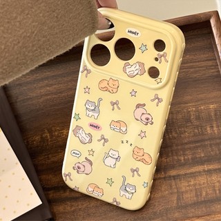 Ốp điện thoại TPU họa tiết mèo nơ cho iPhone 17 Pro max 16 Pro max