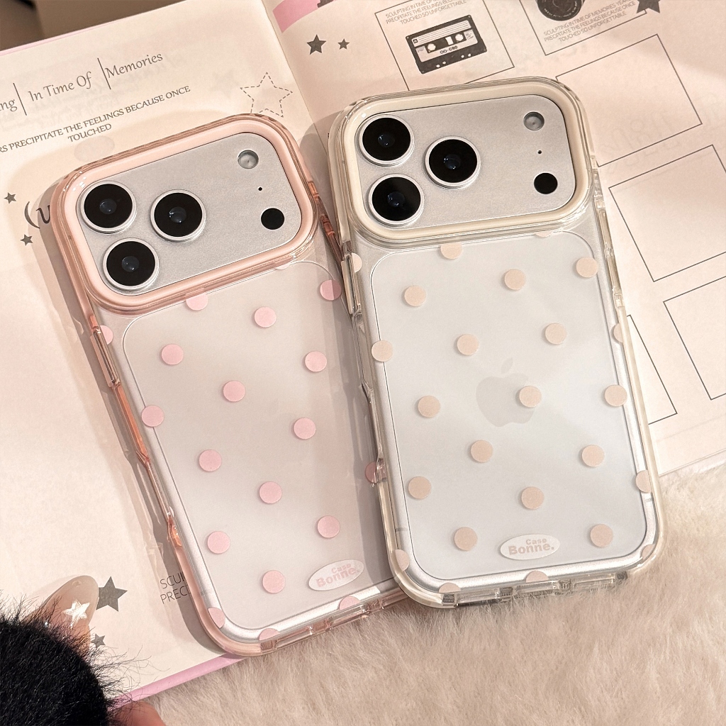 Ốp điện thoại TPU họa tiết điểm chấm bi cho iPhone 17 Pro max 16 Pro max