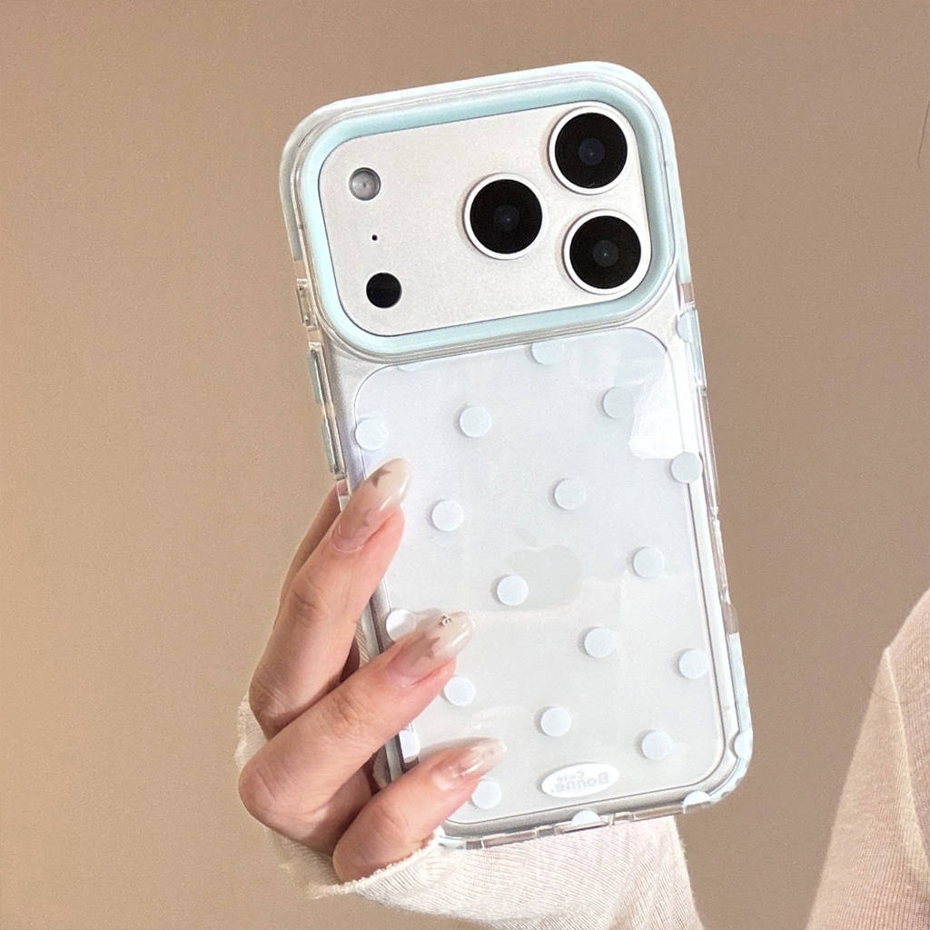 Ốp điện thoại TPU họa tiết điểm chấm bi cho iPhone 17 Pro max 16 Pro max