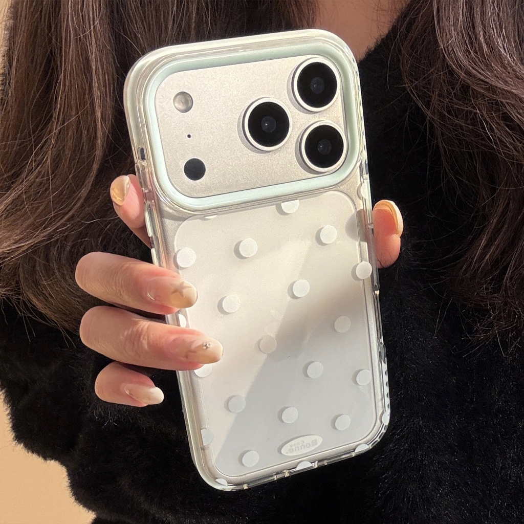 Ốp điện thoại TPU họa tiết điểm chấm bi cho iPhone 17 Pro max 16 Pro max