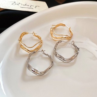 Bông Tai Tròn Kim Loại Sang Trọng - Thiết kế độc đáo và trendy