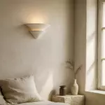 Đèn tường thạch cao hai lớp phong cách Wabi-sabi Nhật Bản, Đèn treo tường Led cổ điển của Mỹ, Thích hợp cho lối đi, cầu thang và đèn trang trí mộc mạc — ảnh 1