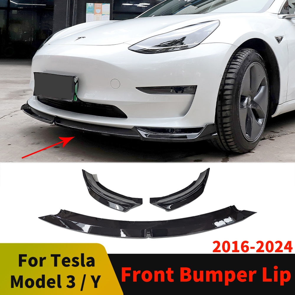 Cản Trước Lip Chin Bảo Vệ Khuếch Tán Bảo Vệ Deflector Cho Tesla Model 3 Y 2016 2017 2018 2019 2020 2021 2022 2023 2024 Phụ Kiện Sửa Đổi Facelift Body Kit