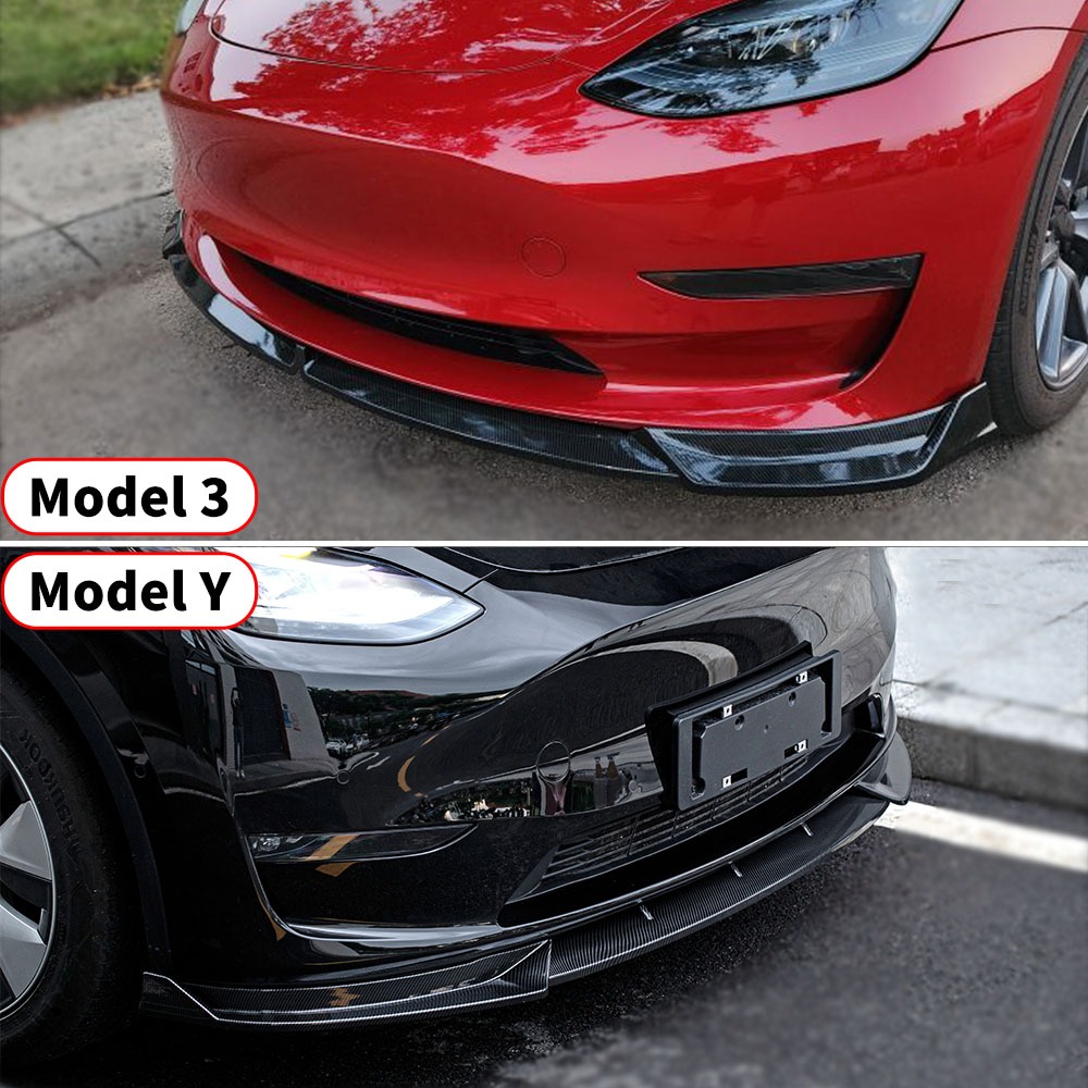 Cản Trước Lip Chin Bảo Vệ Khuếch Tán Bảo Vệ Deflector Cho Tesla Model 3 Y 2016 2017 2018 2019 2020 2021 2022 2023 2024 Phụ Kiện Sửa Đổi Facelift Body Kit