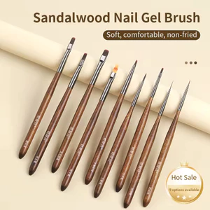 Bộ cọ làm móng tay Vòng tròn hào phóng Trị liệu bằng ánh sáng Sơn nét hoa Dây kéo đặc biệt Bút quét Gradient kiểu Pháp